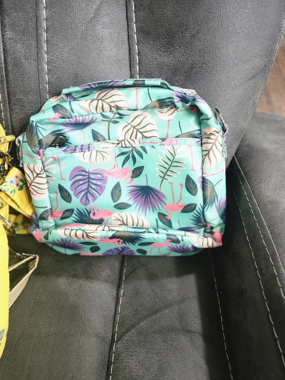Yellow Floral Crossbody Bag - Lightweight Women's Shoulder Bag